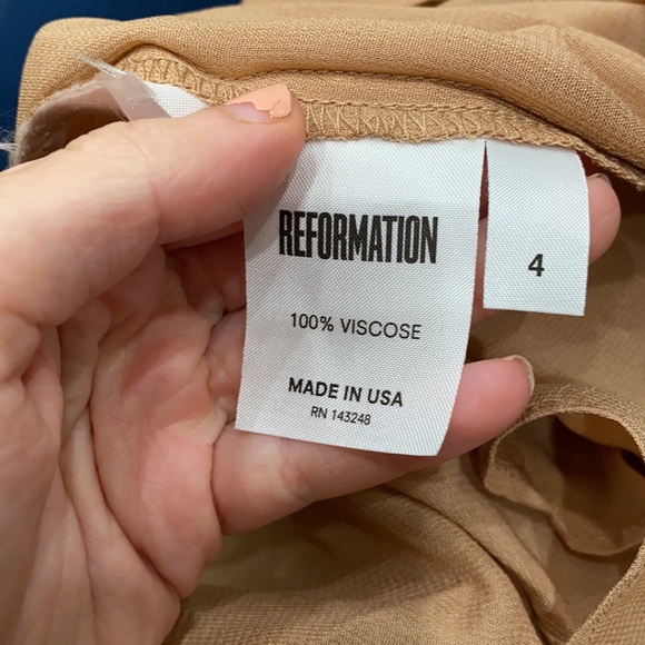 Reformation Darcy Dress in Buff - Picture 6 of 6